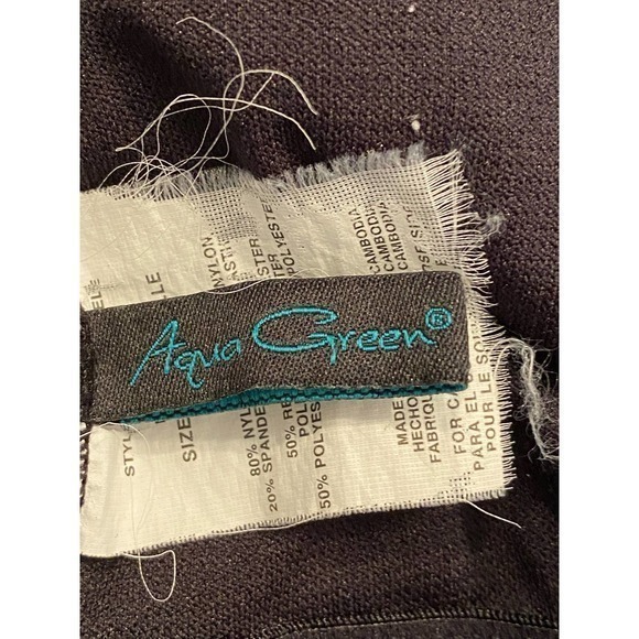 Aqua Green Womens Halter Top One Piece Swimsuit Aztec Design Small - Picture 4 of 9